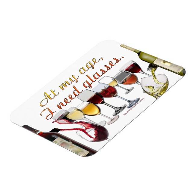 Imán Vino de SlipperyJoe's Wine Glasses vino fermentado (Lado Izquierdo)