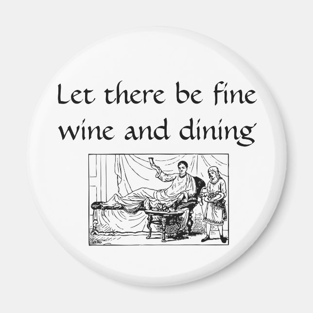 Imán Vino fino y comedor (Frente)