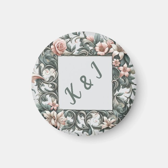 Imán Vino floral (Frente)