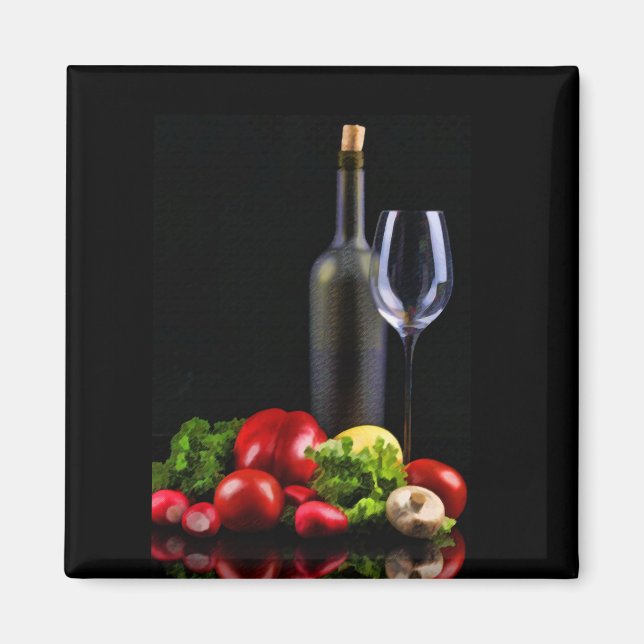 Imán Vino para una ensalada (Frente)
