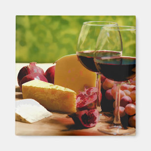 Imán Vino, queso y fruta del campo