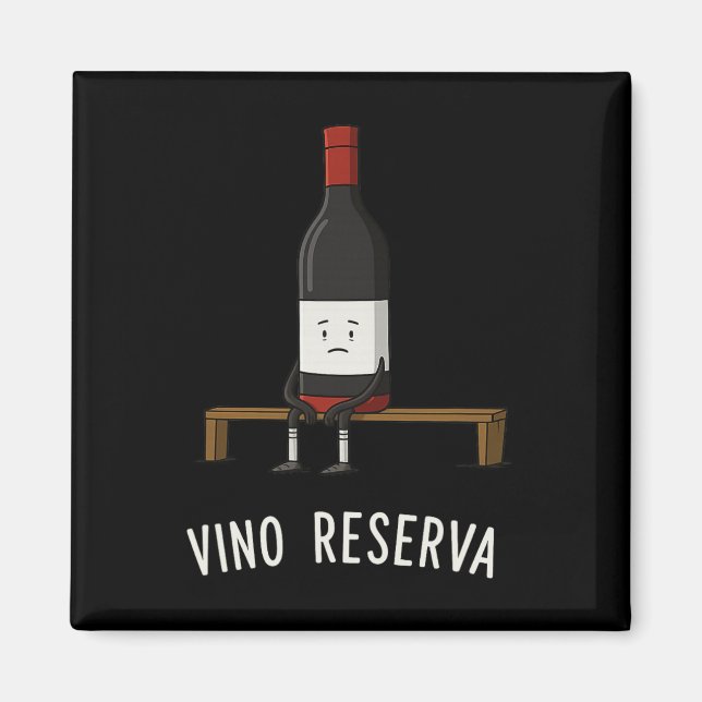 Imán Vino Reserva Funny Soccer Benchwarmer Reserve Wine (Frente)
