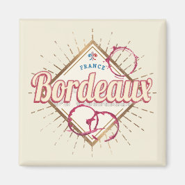 Imán Vino retro de Bordeaux Nouvelle-Aquitaine France