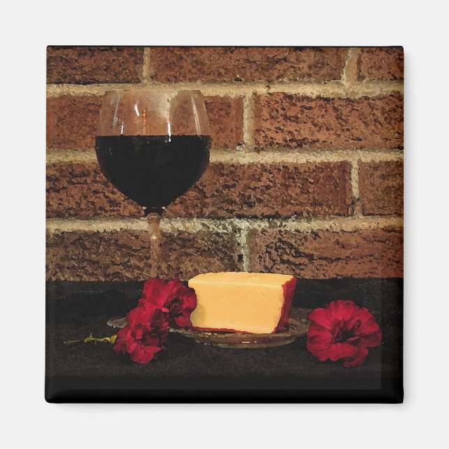 Imán Vino y queso (Frente)