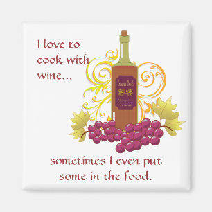 Imán Vino y uvas