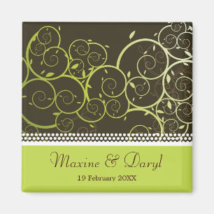 Imán Vinos Verdes De Primavera Espiral Ornamental Salva