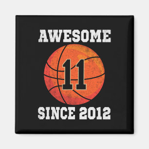 Imán Vintag de más de 11 años para el baloncesto de cum