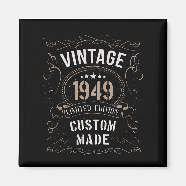 Imán Vintage 1949 Limited Edition Personalizado hecho (Frente)