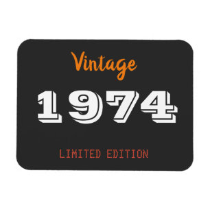 Imán Vintage 1974 Magnet - 52nd Birthday Limited Edit