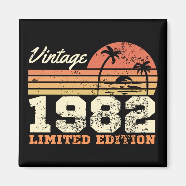 Imán Vintage 1982 edición limitada 42º cumpleaños (Frente)