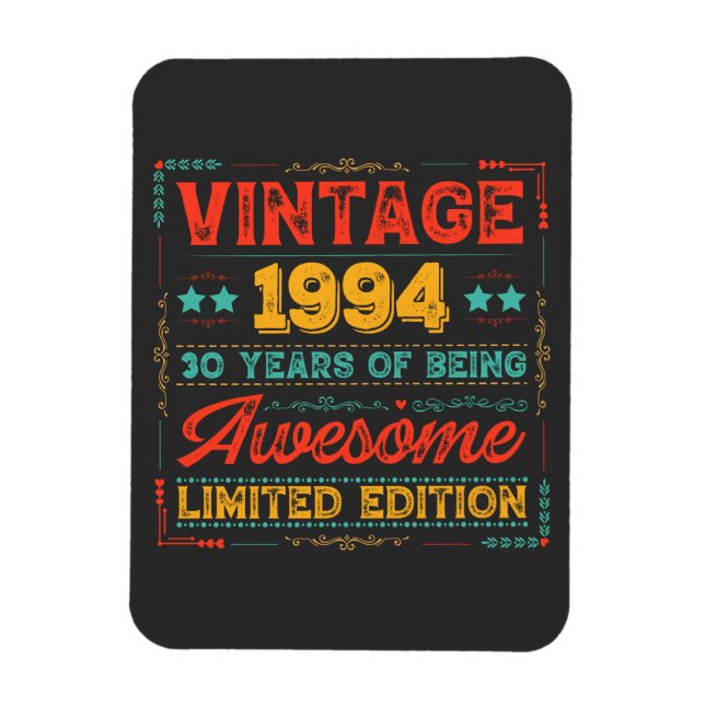 Imán Vintage 1994 Hecho en 1994 30 años (Vertical)