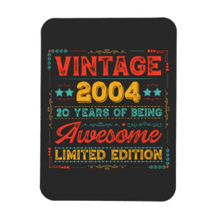 Imán Vintage 2004 Hecho en 2004 20 años