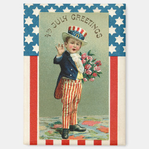 Imán Vintage 4 De Julio Magnet