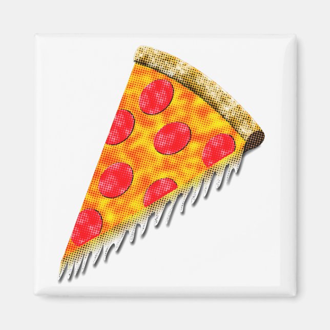 Imán Vintage Ad Pizza Slice (Frente)