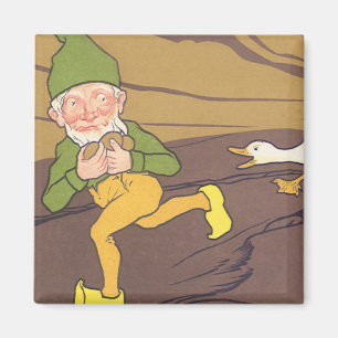 Imán Vintage Aesop Fable Goose que puso el huevo dorado