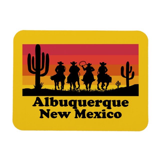 Imán Vintage Albuquerque Nuevo México (Horizontal)