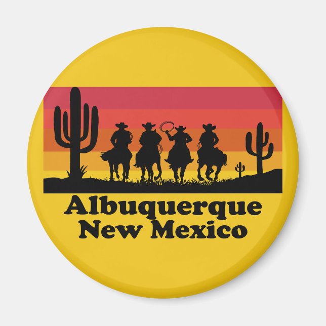 Imán Vintage Albuquerque Nuevo México (Frente)
