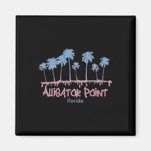 Imán Vintage Alligator Point Florida Playa Retro Surf V