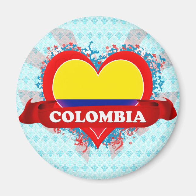 Imán Vintage Amo Colombia (Frente)