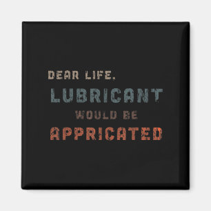 Imán Vintage angustiado Querido Lubricante De Vida Serí
