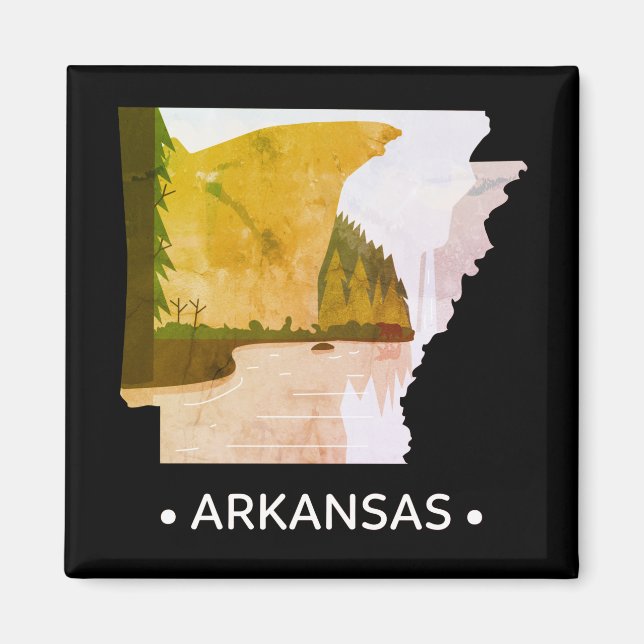Imán Vintage Arkansas State Magnet (Frente)