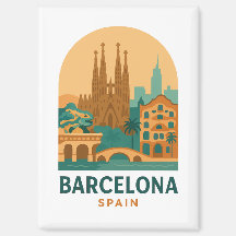 Vintage Barcelona Spain Travel Sagrada Familia
