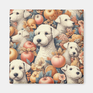 Imán Vintage Bedlington Terrier Seamless