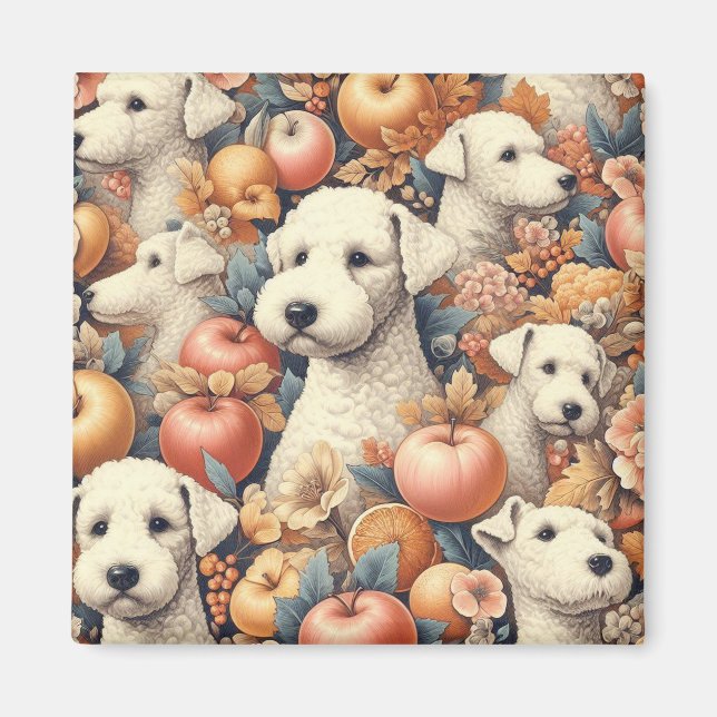 Imán Vintage Bedlington Terrier Seamless (Frente)