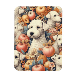 Imán Vintage Bedlington Terrier Seamless