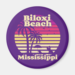 Imán Vintage Biloxi Beach Mississippi