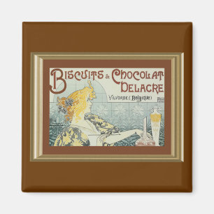 Imán Vintage Biscuits Chocolat Delacre Ad Magnet