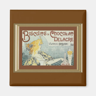 Imán Vintage Biscuits Chocolat Delacre Ad Magnet