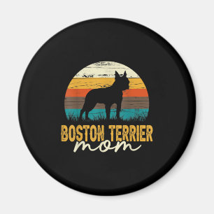 Imán Vintage Boston Terrier Mom Dog Lover Día de la Mad