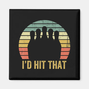 Imán Vintage Bowling Team Fun Retro Bowler Sport Bowler