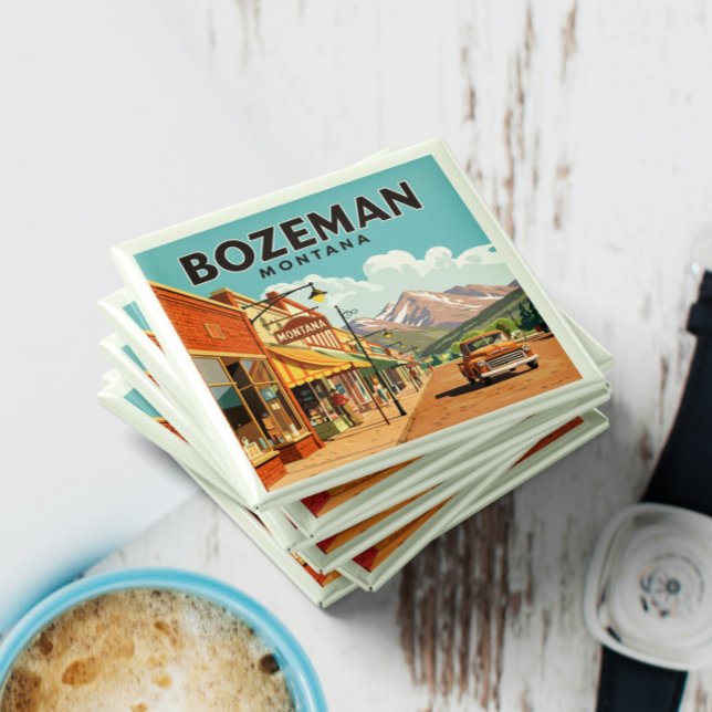 Imán Vintage Bozeman Montana (Subido por el creador)