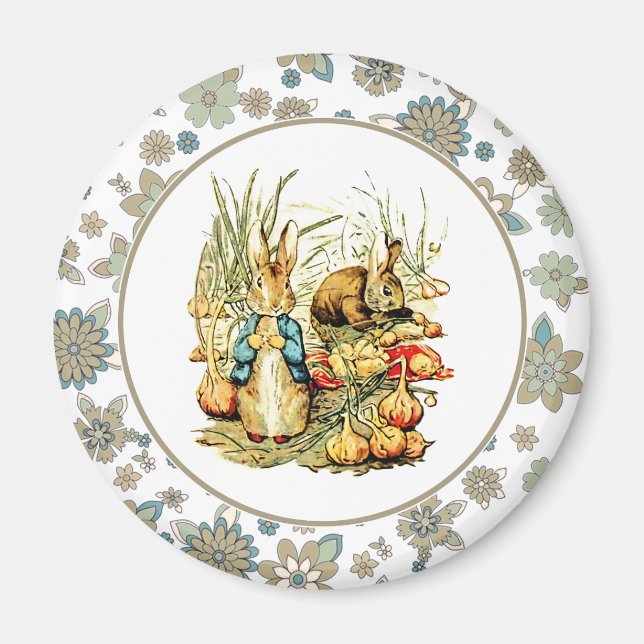 Imán Vintage Bunnies Easter Gift (Frente)