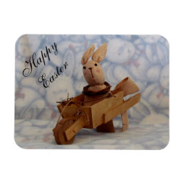 Imán Vintage Bunny Cart Easter Magnet
