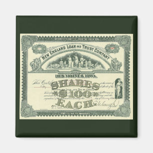 Imán Vintage Capital Stock Certificate Business Finance