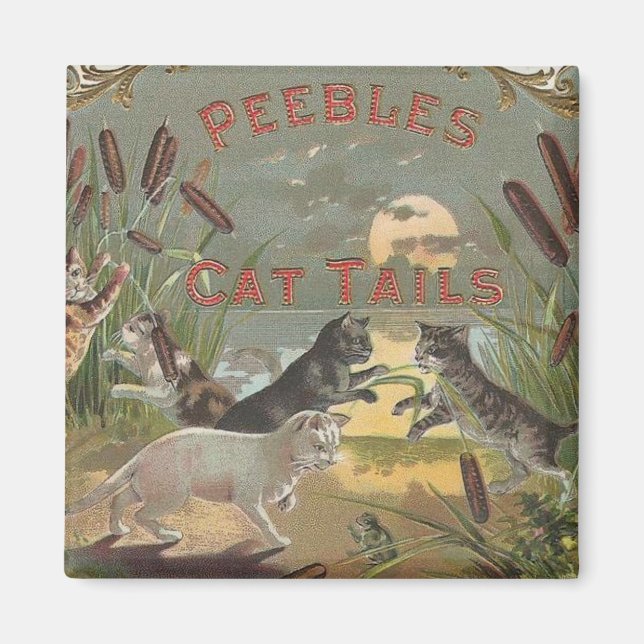Imán Vintage Cat Tails (Frente)