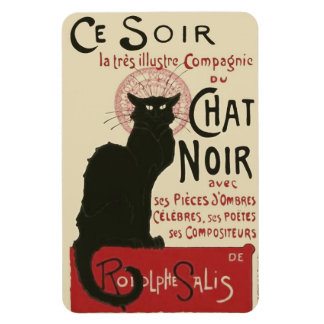 Imán Vintage Ce Soir Le Chat Noir Poster