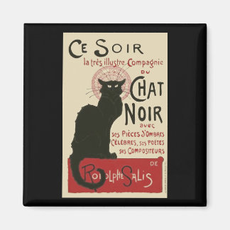 Imán Vintage Ce Soir Le Chat Noir Poster