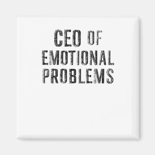 Imán Vintage Ceo De Problemas Emocionales Pegatina