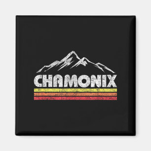 Imán Vintage chamonix retro montaña hombres mujeres