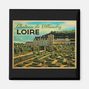 Imán Vintage Chateau de Villandry el Loira