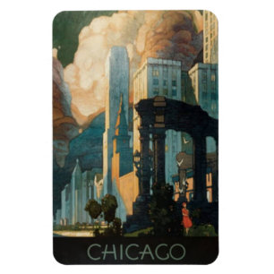 Imán Vintage Chicago, Estados Unidos -