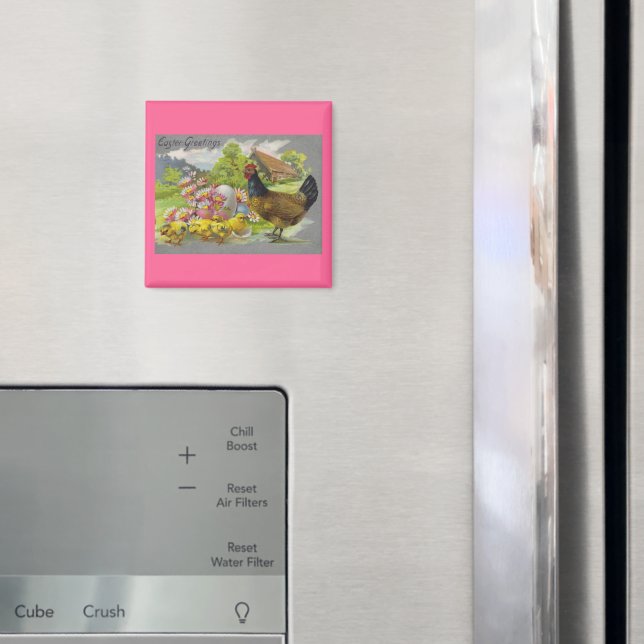 Imán Vintage chichas de Pascua y galán magnético (In situ (nevera))