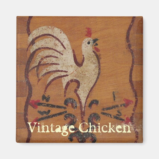 Imán Vintage Chicken Magnet (Frente)