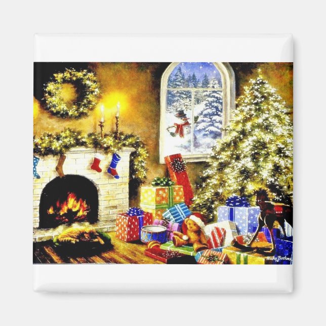 Imán Vintage Christmas (Frente)