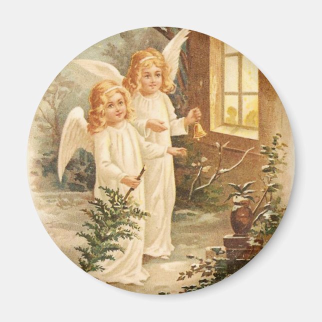 Imán Vintage Christmas Angels (Frente)