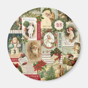 IMÁN VINTAGE CHRISTMAS COLLAGE